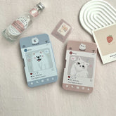 Estuche para lentes de contacto de colores con forma de gato pintado a mano